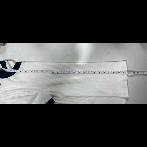 ZARA cotton dress skirt on the straps stripped Sz L & ribbed top combo Sz XL - Picture 13 of 16